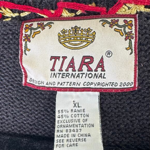 Tiara International Vintage 90s Christmas Cardigan Sweater Women's Size XL - Picture 3 of 6